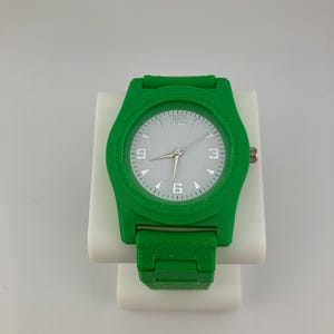Custom 3D Printed Adult Watch 39mm Casual Style 8" Green - Funn & Fully Working PETG