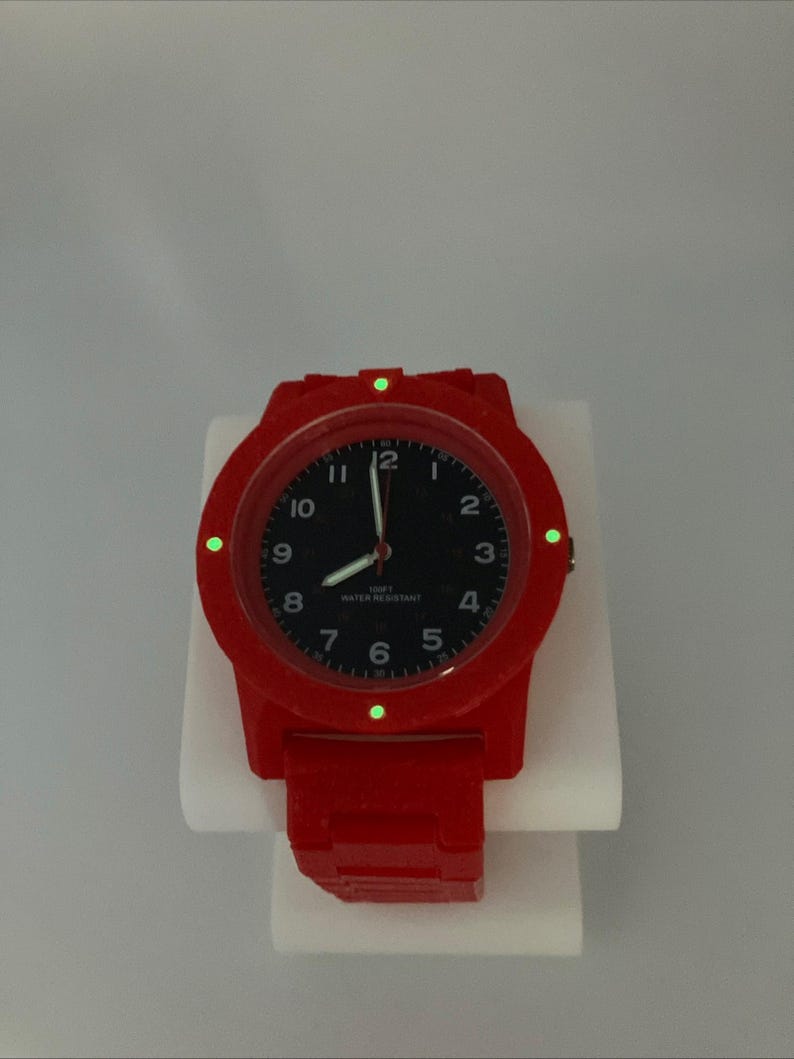 Custom Watch Teen/Adult 41mm Diver Style 7.75" Multiple Colors - Fully Working PETG 3D Printed Unique Retro Look image 5