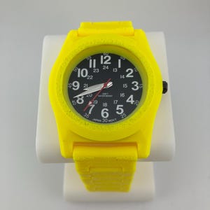 Custom 3D Printed Adult Watch 39mm Casual Style 8" Yellow - Funn & Fully Working PETG