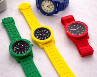 Reloj personalizado para adolescentes/adultos, 41 mm, estilo buceador, 7,75", varios colores, totalmente funcional, impreso en 3D en PETG, estilo retro único.