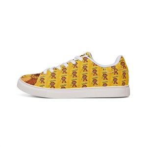 Custom BANATICS  Monkey Pattern Sneakers | Low-Top Leather Sneakers