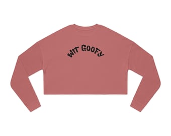 Sudadera corta personalizada para mujer con estampado de GOOFY / Top corto con eslogan