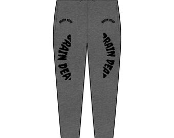 Brain Dead-joggingbroek | Geborduurde joggingbroek van fleece, logo op zijkant