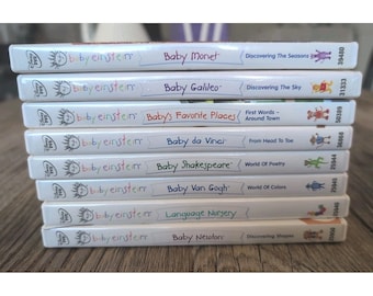 Lote de 8 DVD de Baby Einstein: Baby Monet, Galileo, Shakespeare, Van Gogh, Newton y Disney.