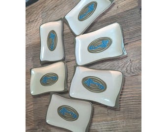 タイ・ホンウェイウェア No.1609 8インチ×5インチ長方形寿司前菜皿6枚セット（6枚入り）