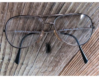 Okulary przeciwsłoneczne Vintage Safilo w oprawkach Aviator Pilot Gold Eagle 140 Wyprodukowano we Włoszech