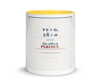 Calculus Mug Epsilon Delta, Funny Math Gift, For All Epsilon Greater Than Zero This Coffee Is Perfect, Math Lover Mug