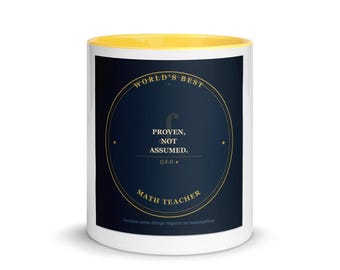 Math Teacher Gift Mug, World's Best Math Teacher Proven Not Assumed, Funny Math Professor Gift, Teacher Appreciation Mug