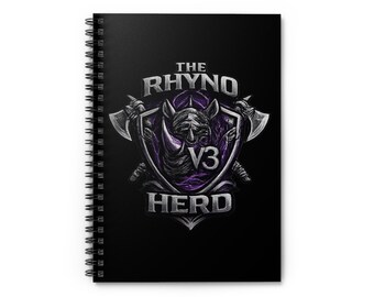 Rhyno Herd V3 Viking Shield Notebook | Spiral Ruled Notebook