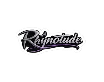 Rhynotude Script Logo Sticker | Kiss-Cut Sticker