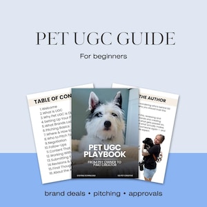 Guía de contenido generado por el usuario sobre mascotas para principiantes / Acuerdos con marcas y aprobación de contenido