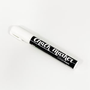 White Chalk Marker - Liquid Chalk Pen - Liquid Pen for Chalkboard Decals by Simple Shapes