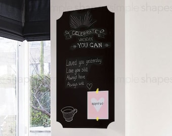 Chalkboard Wall Decal, Elegant Style, Chalkboard Wall Sticker, Large Chalkboard Decal - by Simple Shapes