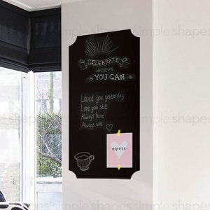 Chalkboard Wall Decal, Elegant Style, Chalkboard Wall Sticker, Large Chalkboard Decal - by Simple Shapes