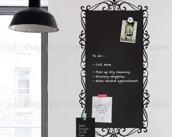 Décalcomanie murale encadrée pour tableau noir : tableau noir décoratif élégant
