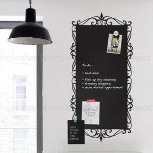Decorative Elegant Chalkboard Wall Decal, Blackboard Wall Decal, Decorative Framed Chalkboard Decal, Framed Chalkboard - by Simple Shapes