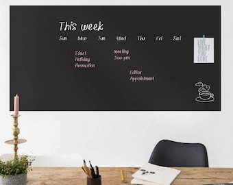 Chalkboard Wall Decal, Blackboard, Chalkboard Wall Planner, Chalkboard Wall -  by Simple Shapes