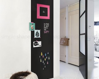 Décalcomanie murale rectangulaire pour tableau noir : vinyle inscriptible (24 po. l x 96 po. h)