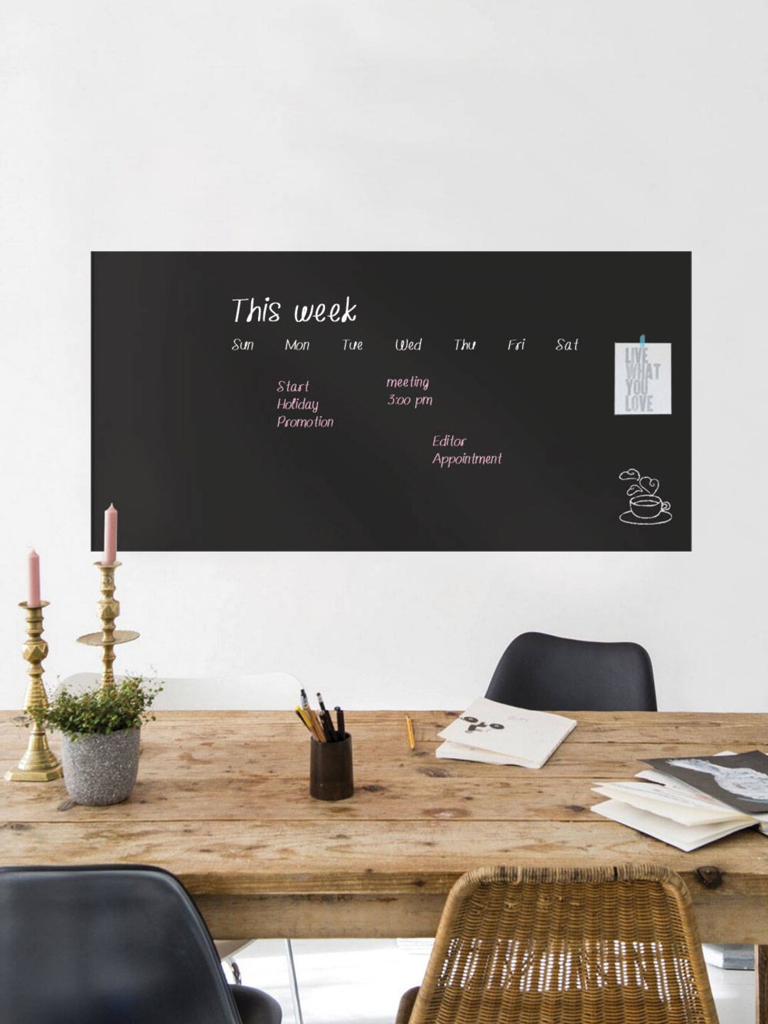 Chalkboard Wall Decal, Blackboard, Chalkboard Wall Planner, Chalkboard