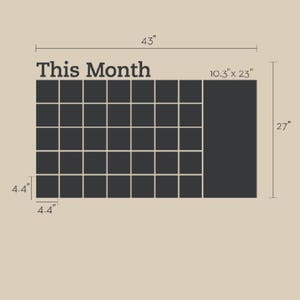 Monthly Calendar Decal, Chalkboard Wall Decal, Monthly Planner, Blackboard Calendar by Simple Shapes image 2