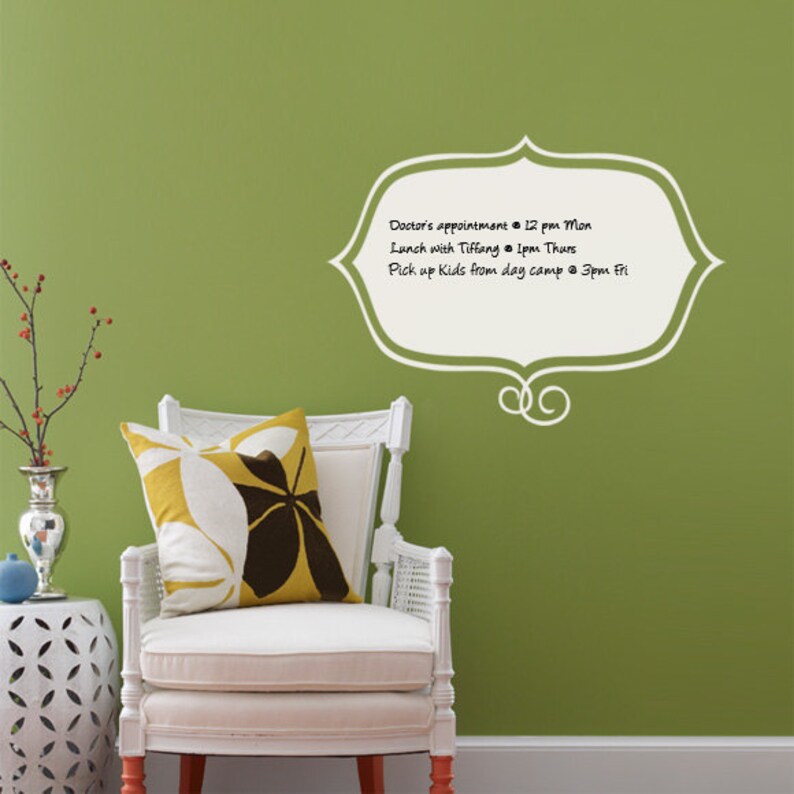 Stylish Memo Dry Erase Wall Decal Dry Erase Wall Notes Etsy