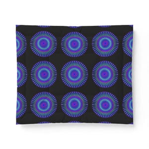 Blue Purple Mandala Cotton Comforter | Geometric Circle Pattern