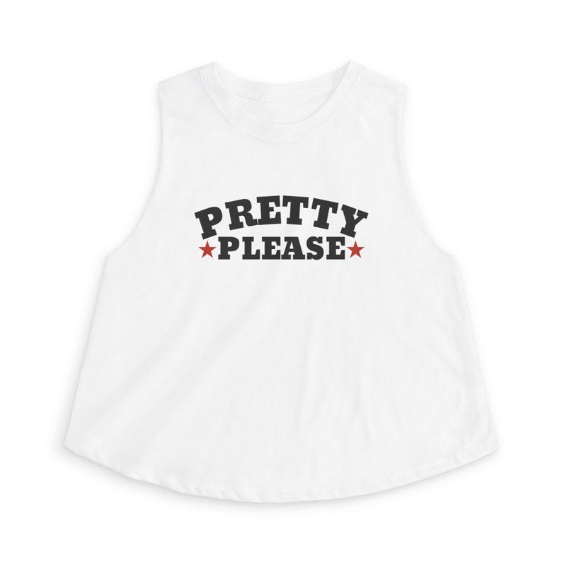 Haut court Pretty Please, débardeur cow-girl western, tenue pour la vie nocturne de Nashville, haut de concert country, haut court noir dragueur image 4