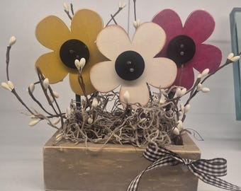 Rustic Daisy Planter