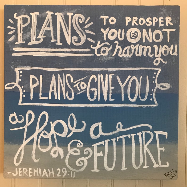 Jeremiah 2911 Painting on 2 Canvases Etsy