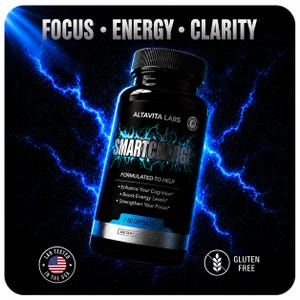 SmartCharge Nootropic-capsules | Focus, energie, cognitieve ondersteuning (60 counts) | Natuurlijke nootropica | Geheugen- en productiviteitsboost