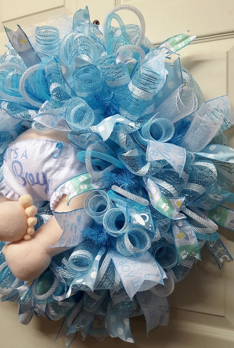 Baby Boy WreathBaby Boy Birth Announcement WreathNursery Etsy