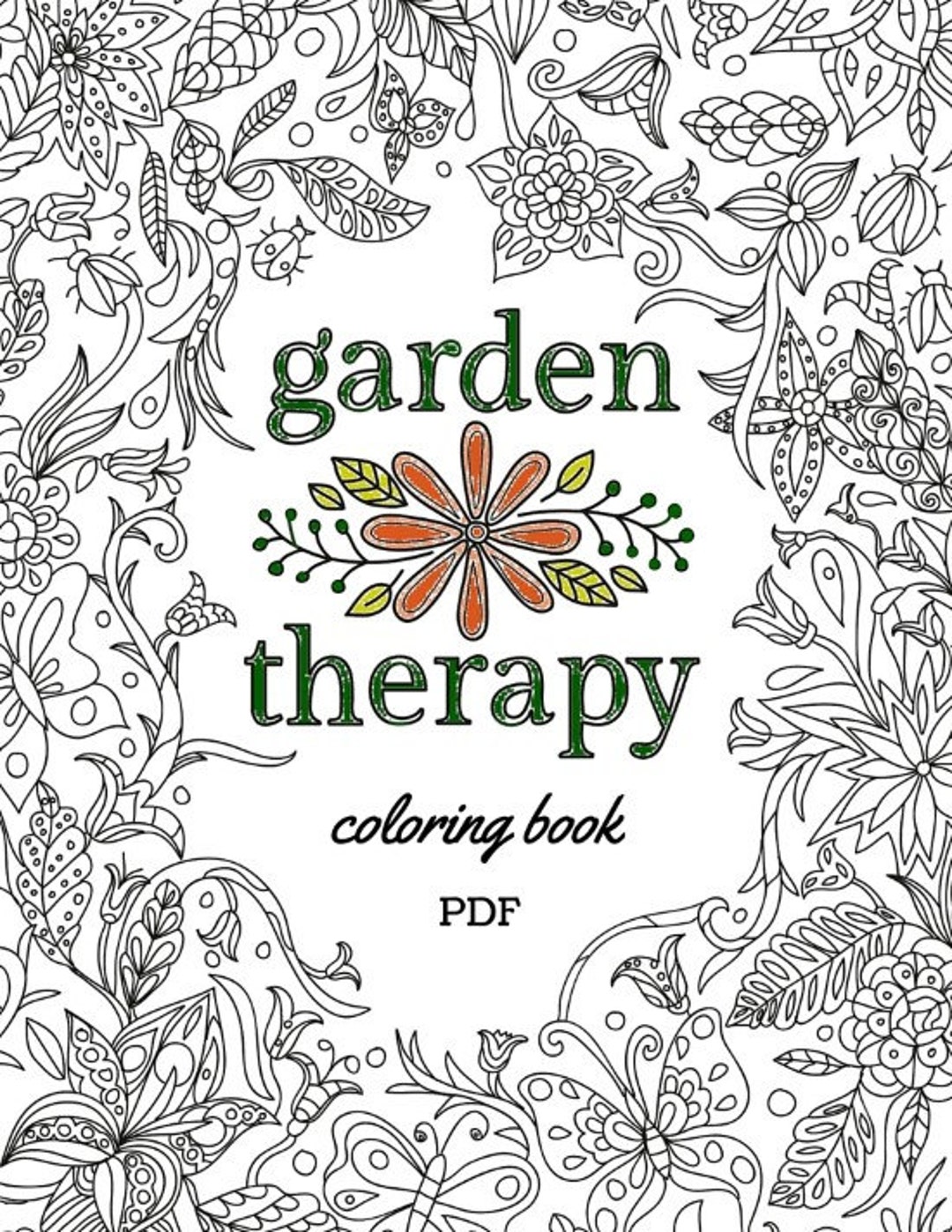 Printable Garden Lovers Coloring Book for Gardeners and Nature Lovers ...