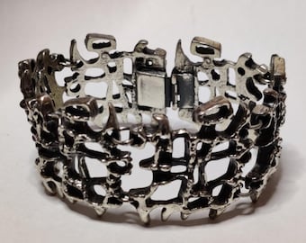 Modernist Brutalist Guy Vidal Moon Crater Bracelet MCM
