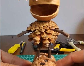 Creative Dung Beetle Craft with Natural Materials, DIY Art Decor, Upcycling Fun, Perfect for Home & Office, Unique Gift for Craft Lovers