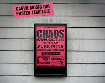 Editable Punk Poster Template – Canva