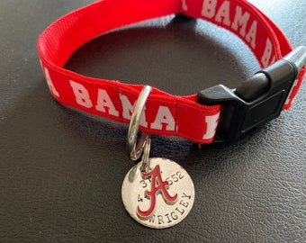 alabama football dog collar
