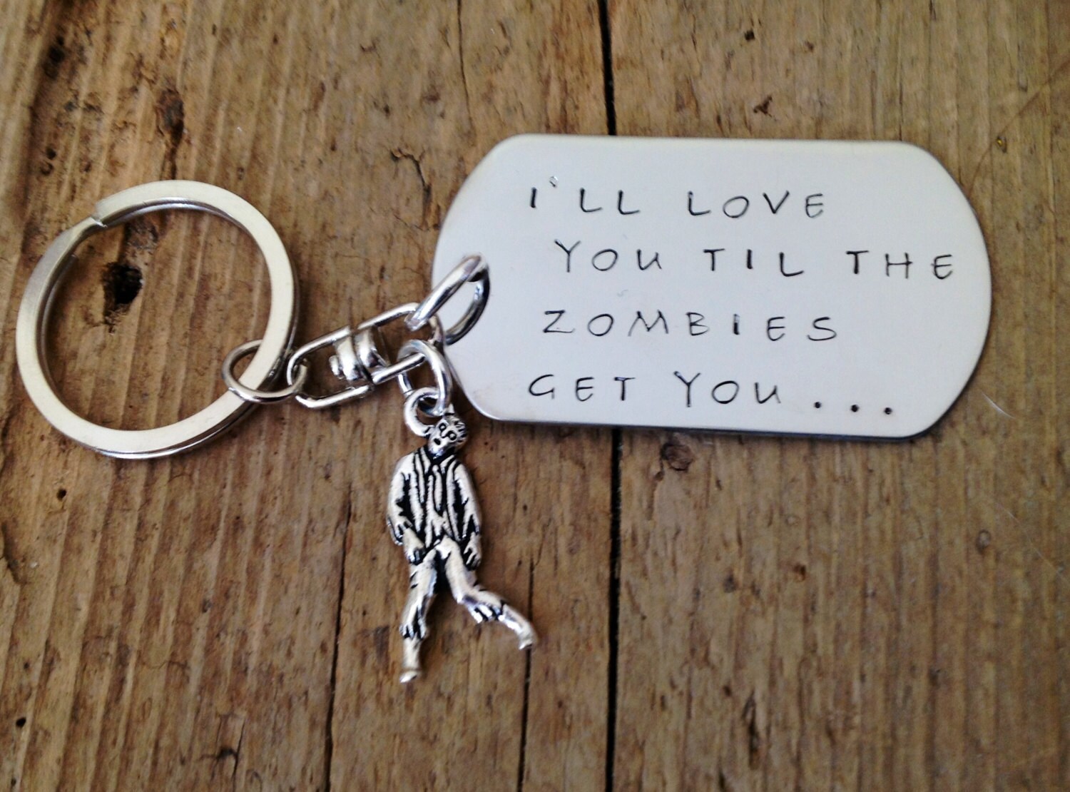 Zombie Apocalypse keychain zombies geekery walking dead Etsy