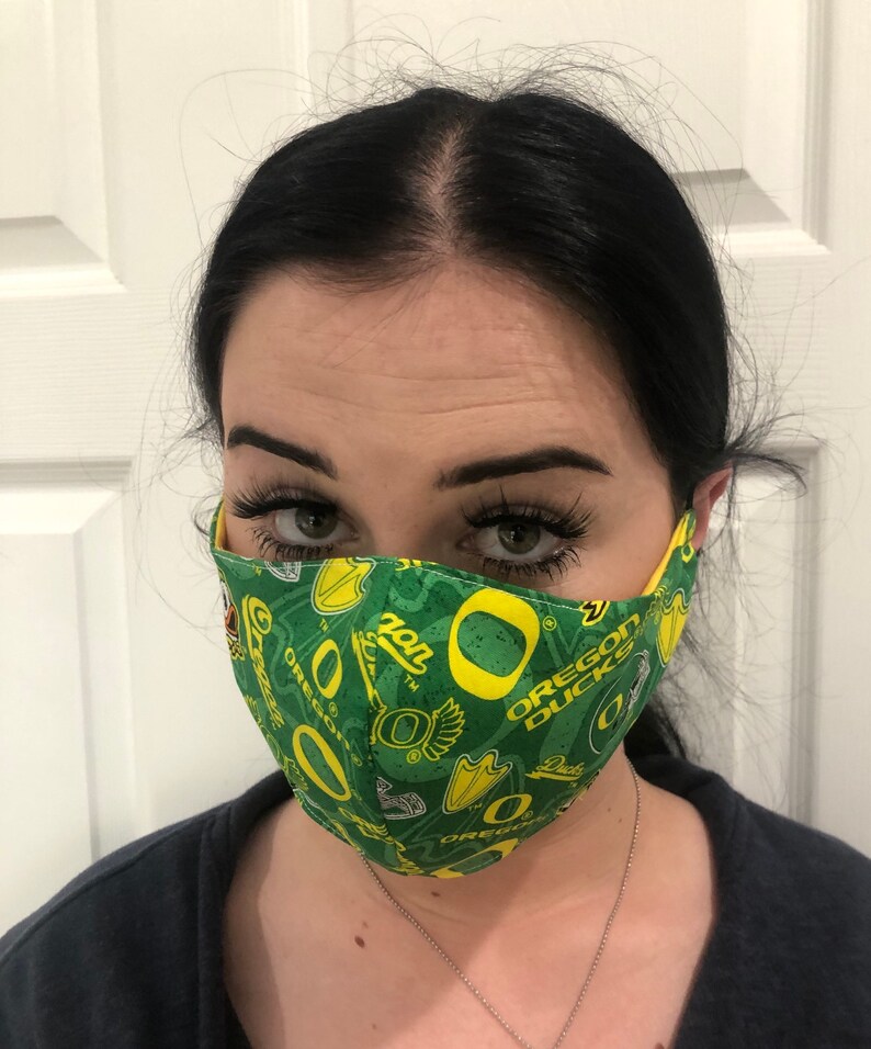 Oregon Ducks Olson Face Mask with Pocket Inside 100 Cotton Etsy