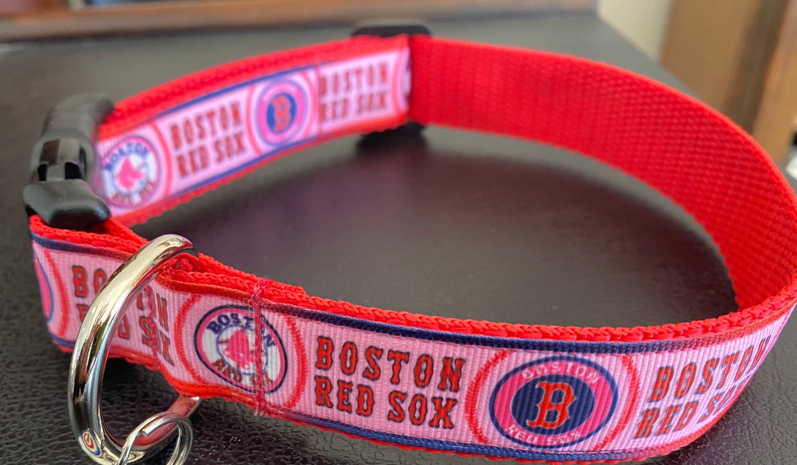 PINK Boston Red Sox Pet Collar with optional Custom ID Tag Etsy