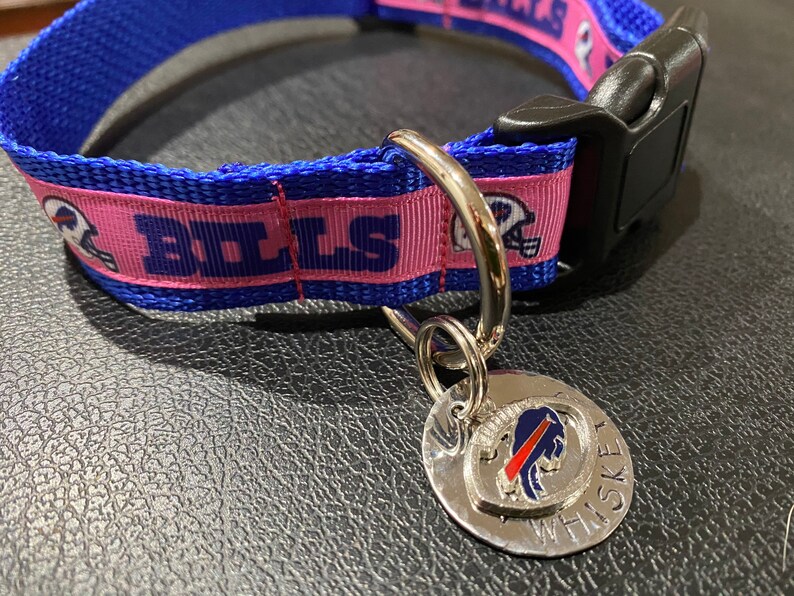 Buffalo Bills Pink Custom Pet Collar with Optional ID Tag NFL | Etsy