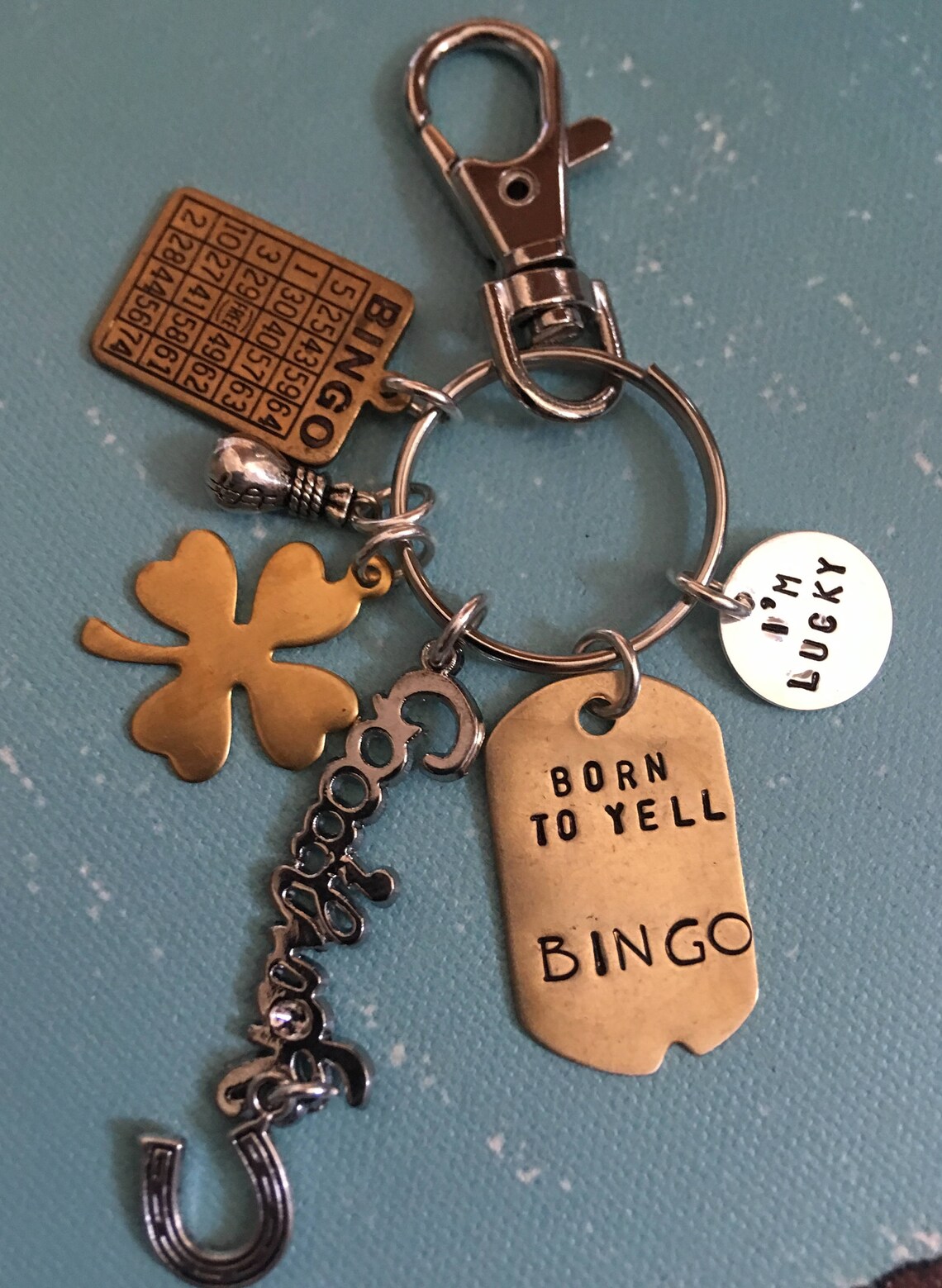 Amazing Personalized Good Luck Charm for the bingo Player. Etsy