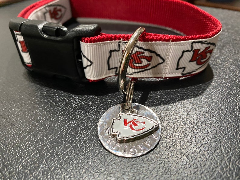 Kansas City Chiefs Pet Collar with optional ID Tag Dog Cat Etsy