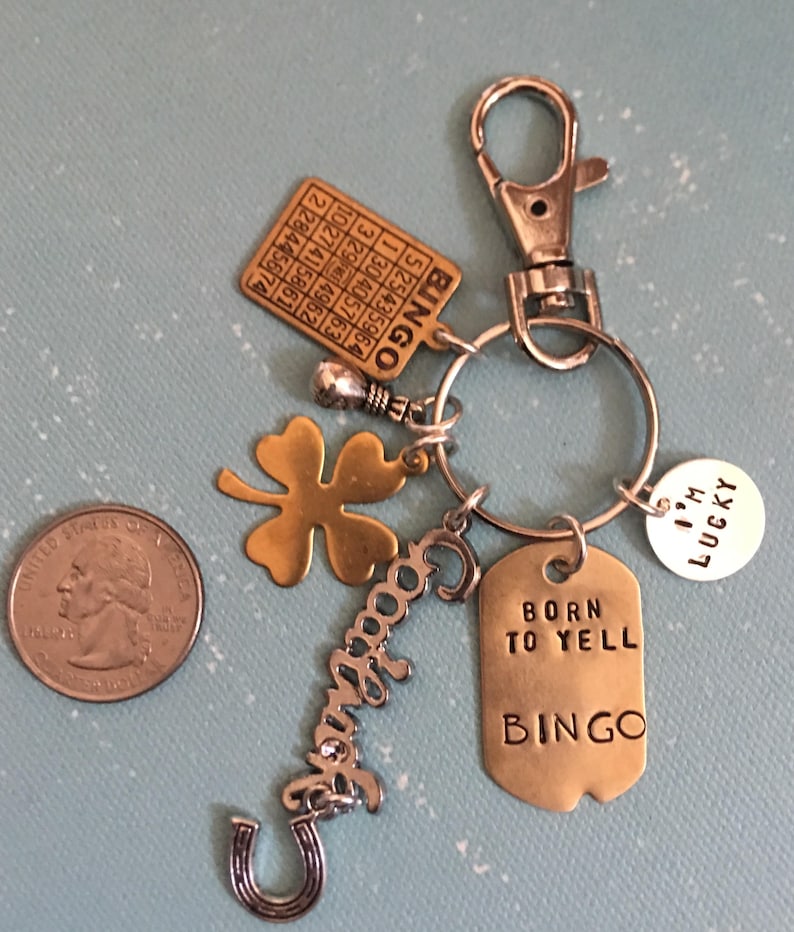 Amazing Personalized Good Luck Charm for the bingo Player. Etsy