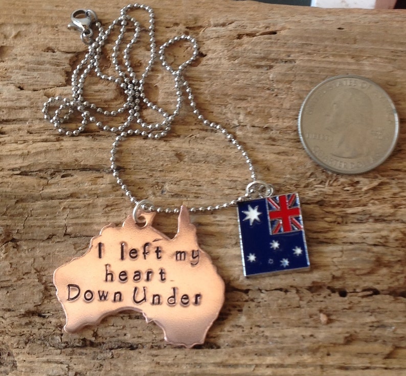 Australia Australian necklace flag custom Personalized pendant Etsy