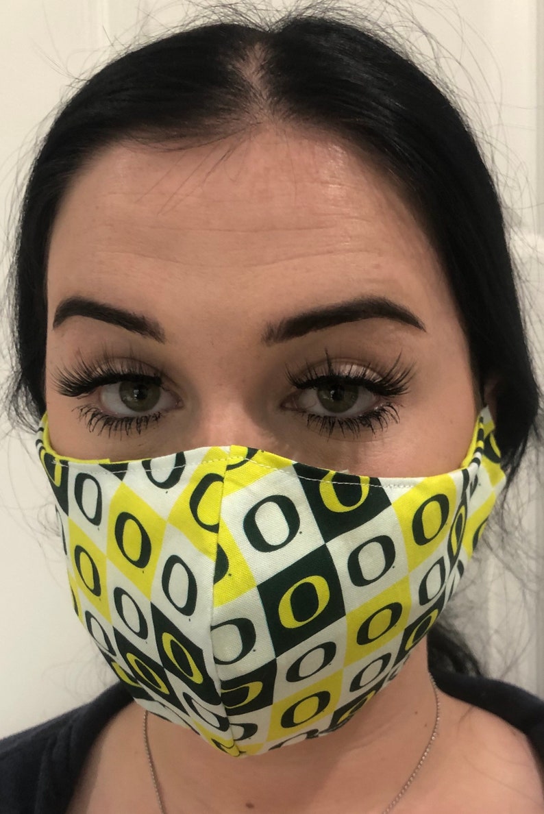 Oregon Ducks Olson Face Mask with Pocket Inside 100 Cotton Etsy