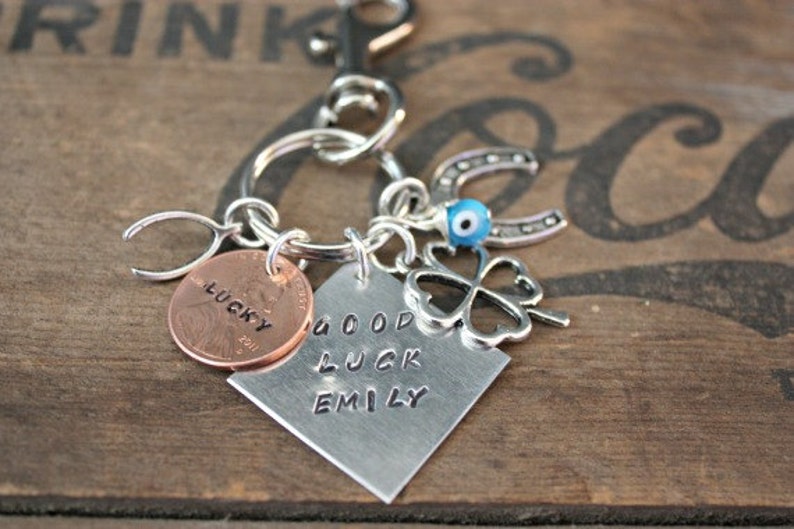 The Ultimate Personalized Good Luck Charm Keychain Bag Clip | Etsy
