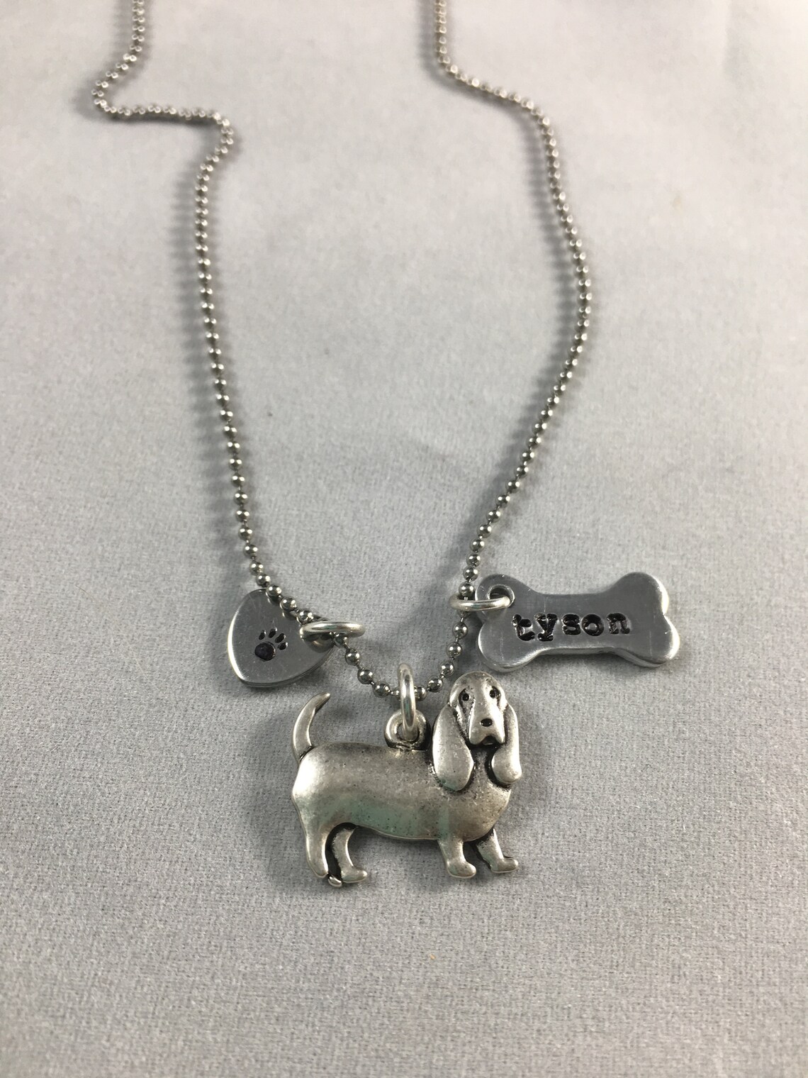 Basset Hound Dog Necklace. Basset hound Jewelry. Pet memorial Etsy