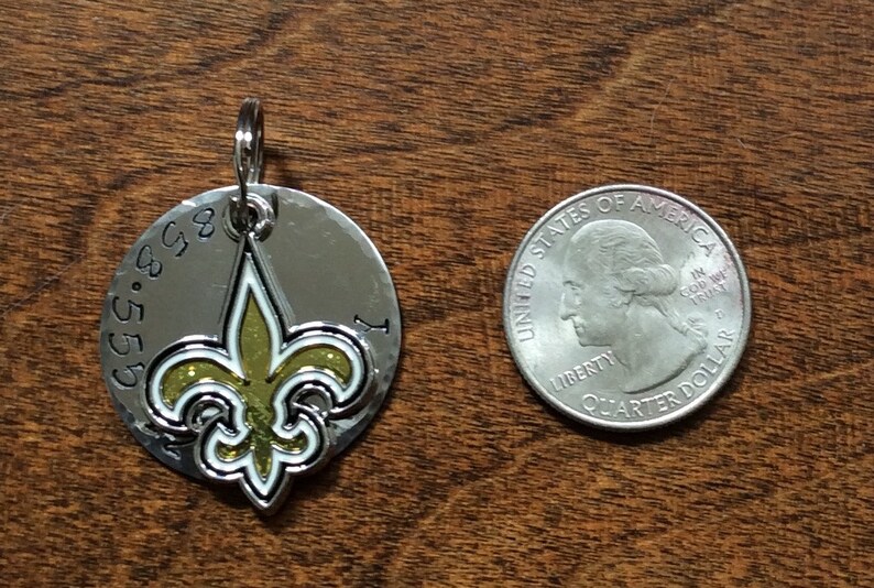 New Orleans Saints Custom Dog ID Tag Saints Fan Dog Collar Etsy