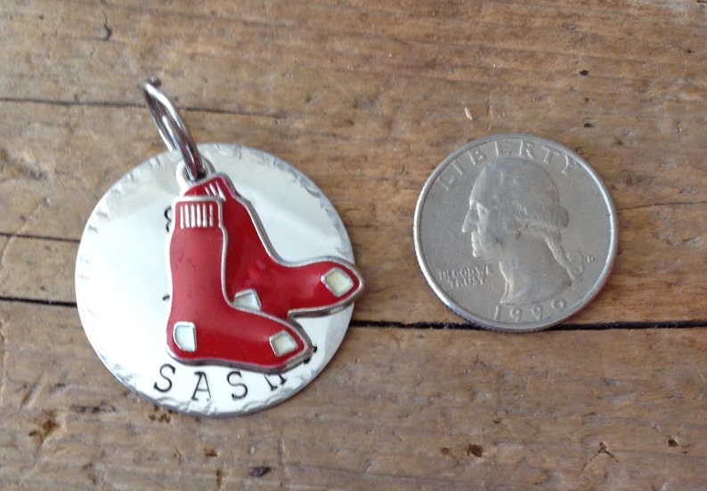 Boston Red Sox custom Dog ID Tag red Red Sox fan Fan Dog Etsy