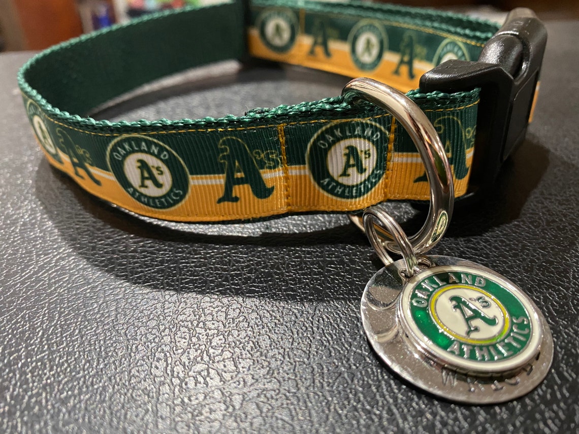 Oakland As Dog Collar Adjustable Pet Collar with Optional Etsy